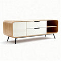 Mobiletto TV in legno e metallo con due cassetti e ripiano 150 x 40 x 50cm