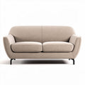 Divano moderno in tessuto beige 200 x 90 x 85cm per soggiorno