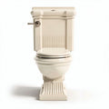 Wc da bagno in ceramica color crema con comando a maniglia 70 x 40 x 80cm