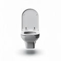 Wc sospeso bianco con sedile ergonomico e sistema di scarico a risparmio idrico 70 x 40 x 40cm