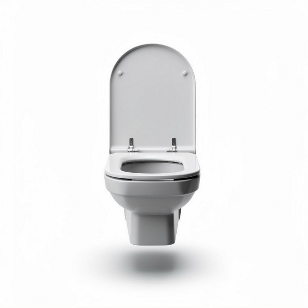 Wc sospeso bianco con sedile ergonomico e sistema di scarico a risparmio idrico 70 x 40 x 40cm